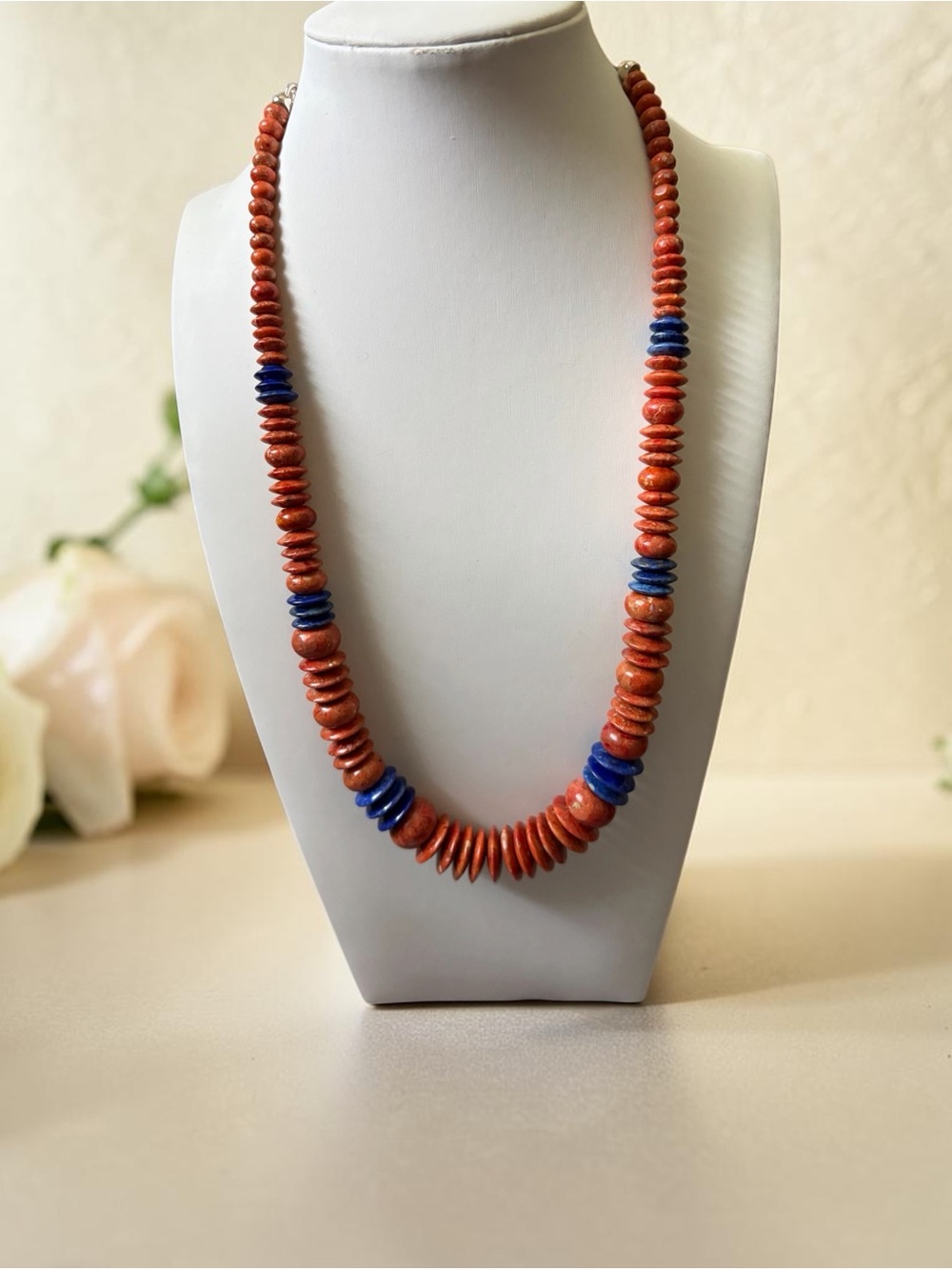 SW style DTR (Desert Rose Trading) Jay King Sponge Coral Lapis Lazuli necklace